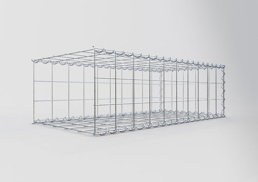 Anbaugabione Typ 2 100 cm x 30 cm x 50 cm (L x H x T), Maschenweite 10 cm x 10 cm, Spirale