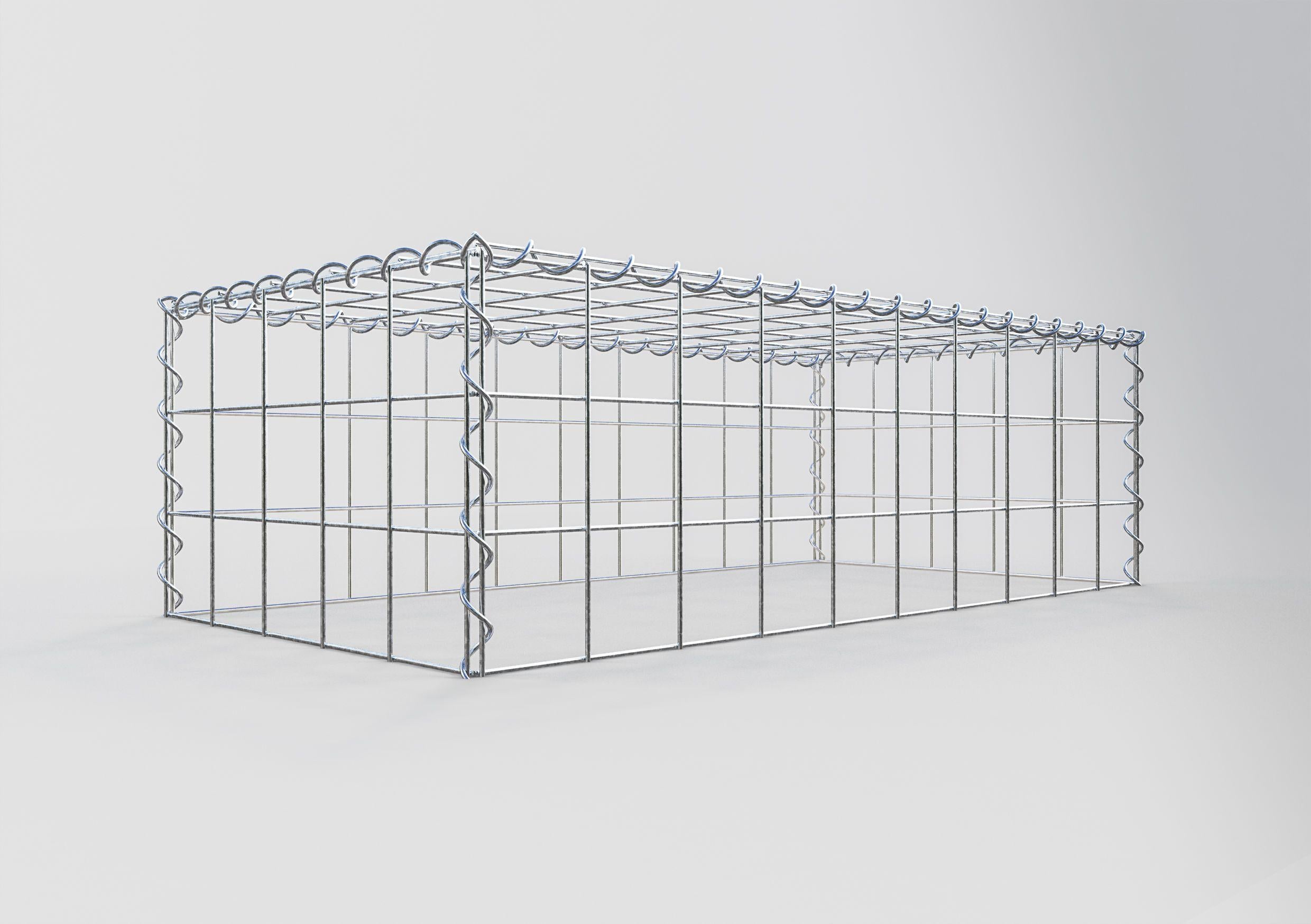 Add-on schanskorf type 3 100 cm x 30 cm x 50 cm (L x H x D), maaswijdte 10 cm x 10 cm, spiraal