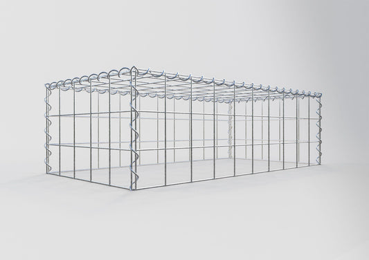 Anbaugabione Typ 3 100 cm x 30 cm x 50 cm (L x H x T), Maschenweite 10 cm x 10 cm, Spirale