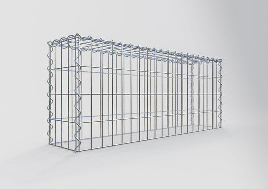 Anbaugabione Typ 3 100 cm x 40 cm x 20 cm (L x H x T), Maschenweite 5 cm x 10 cm, Spirale