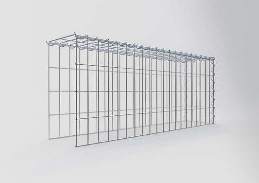 Extra gabion typ 4 100 cm x 40 cm x 20 cm (L x H x D), maskstorlek 5 cm x 10 cm, spiral