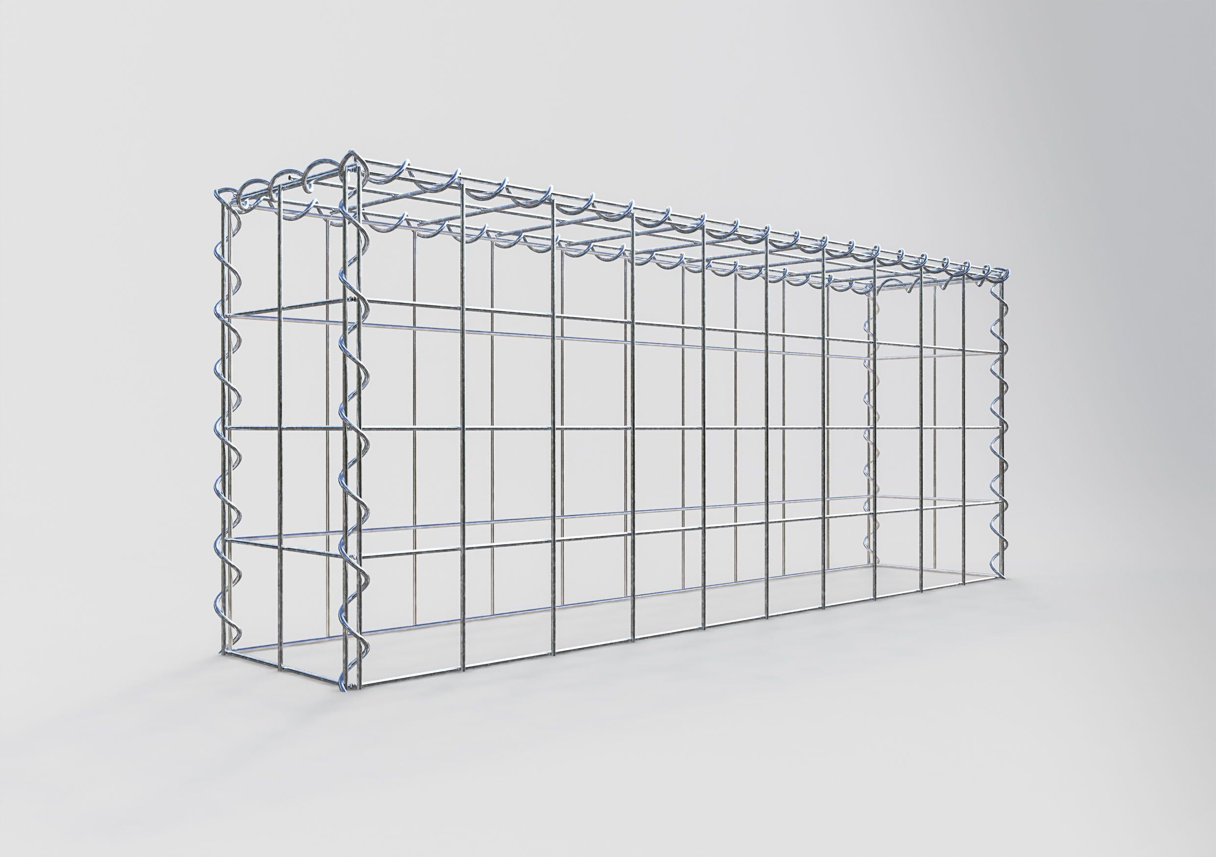 Gabião Tipo 3 100 cm x 40 cm x 20 cm (C x A x P), malhagem 10 cm x 10 cm, espiral