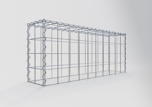 Anbaugabione Typ 3 100 cm x 40 cm x 20 cm (L x H x T), Maschenweite 10 cm x 10 cm, Spirale