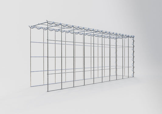 Extra gabion typ 4 100 cm x 40 cm x 20 cm (L x H x D), maskstorlek 10 cm x 10 cm, spiral