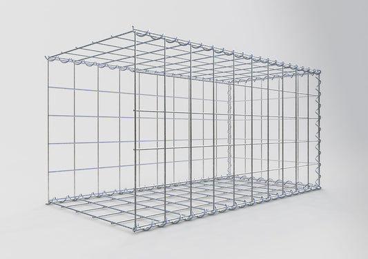 Opvokset gabion type 2 100 cm x 50 cm x 50 cm (L x H x D), maskestørrelse 10 cm x 10 cm, spiral