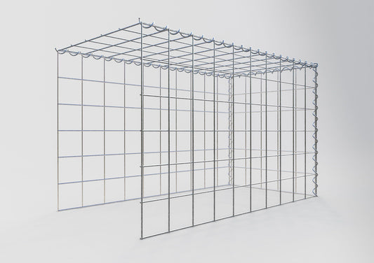 Anbaugabione Typ 4 100 cm x 60 cm x 50 cm (L x H x T), Maschenweite 10 cm x 10 cm, Spirale