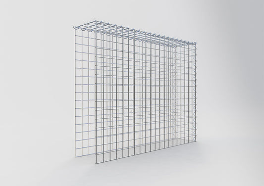 Opvokset gabion type 4 100 cm x 80 cm x 20 cm (L x H x D), maskestørrelse 5 cm x 5 cm, spiral