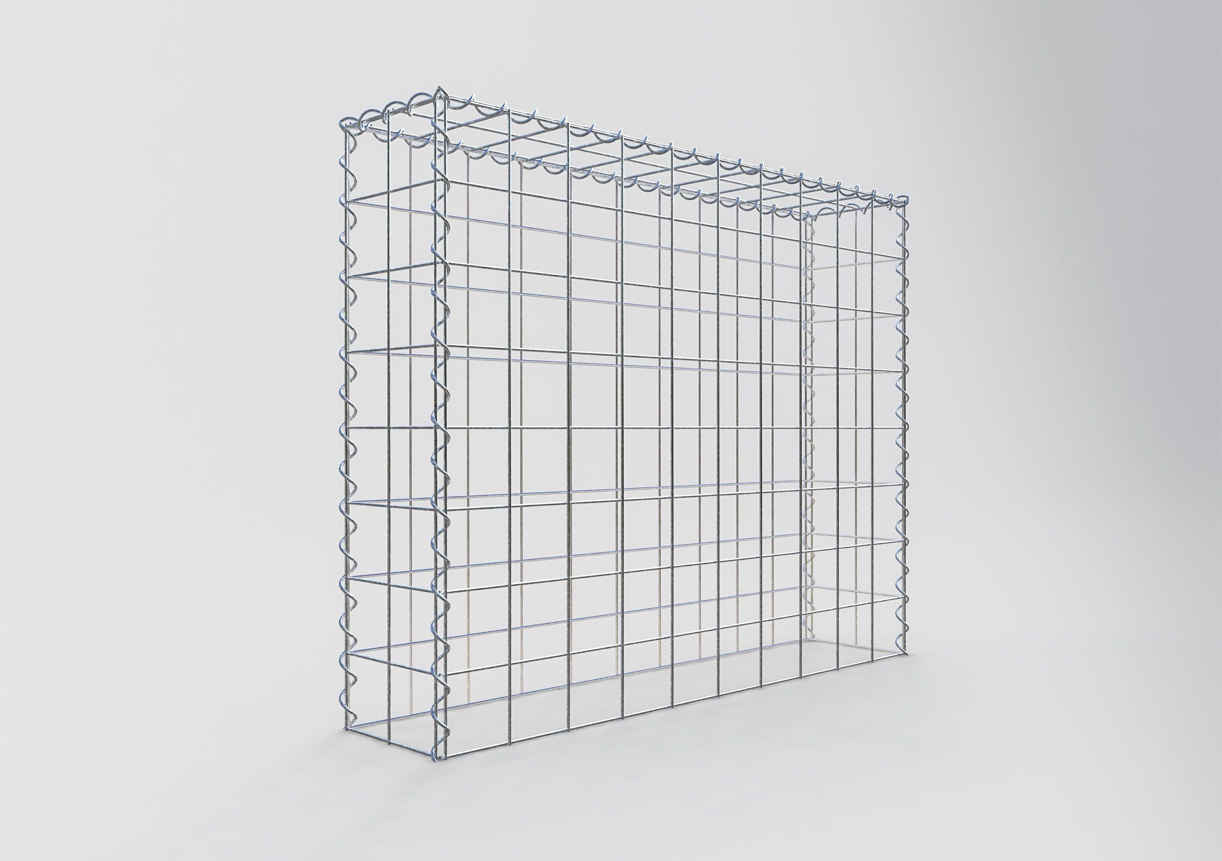 Gabion rapporté type 3 100 cm x 80 cm x 20 cm (L x H x P), mailles 10 cm x 10 cm, spirale