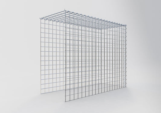 Opvokset gabion type 4 100 cm x 80 cm x 40 cm (L x H x D), maskestørrelse 5 cm x 5 cm, spiral