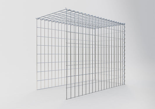 Anbaugabione Typ 4 100 cm x 80 cm x 50 cm (L x H x T), Maschenweite 5 cm x 10 cm, Spirale