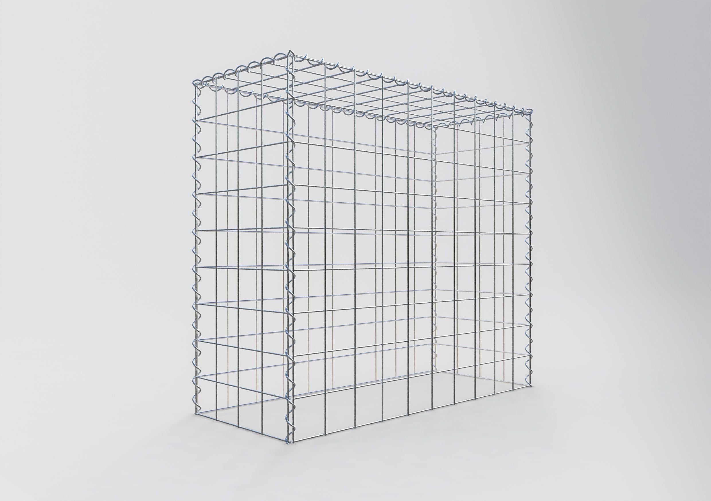 Gabion rapporté type 3 100 cm x 90 cm x 40 cm (L x H x P), mailles 10 cm x 10 cm, spirale