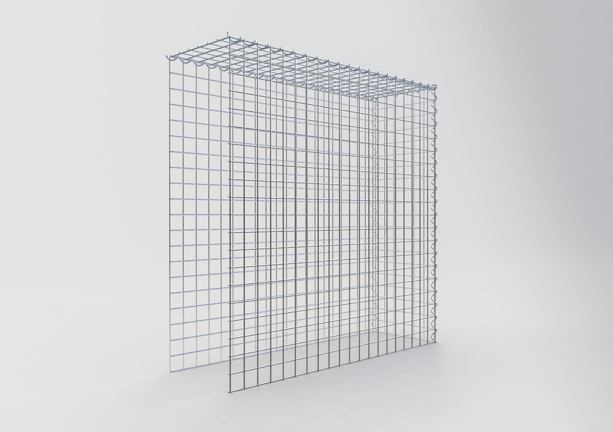 Gabion rapporté type 4 100 cm x 100 cm x 30 cm (L x H x P), mailles 5 cm x 5 cm, spirale