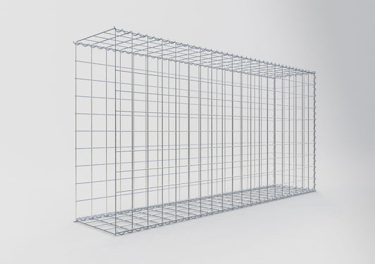 Anbaugabione Typ 2 200 cm x 100 cm x 40 cm (L x H x T), Maschenweite 10 cm x 10 cm, Spirale