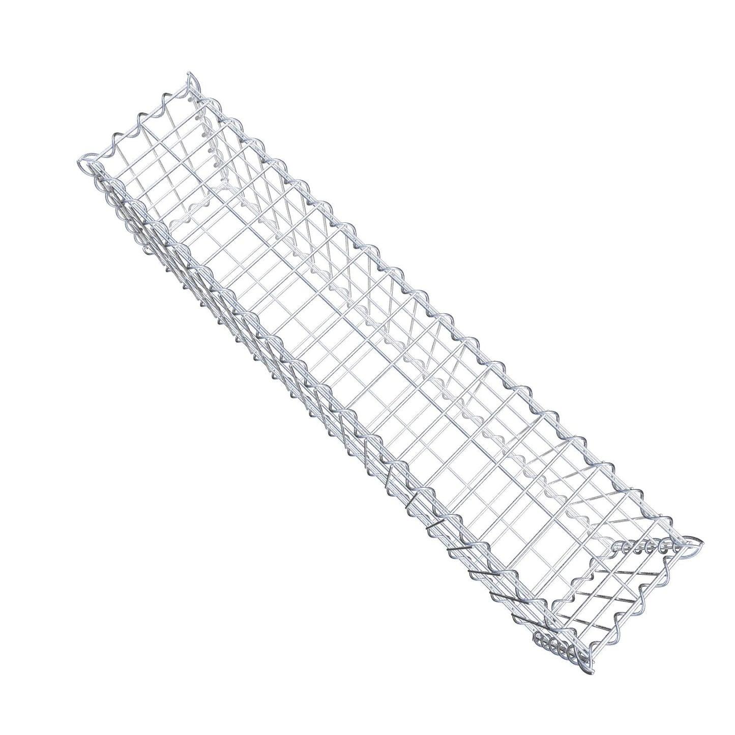 Gabião 100 cm x 30 cm x 20 cm (C x A x P), malhagem 5 cm x 10 cm, espiral