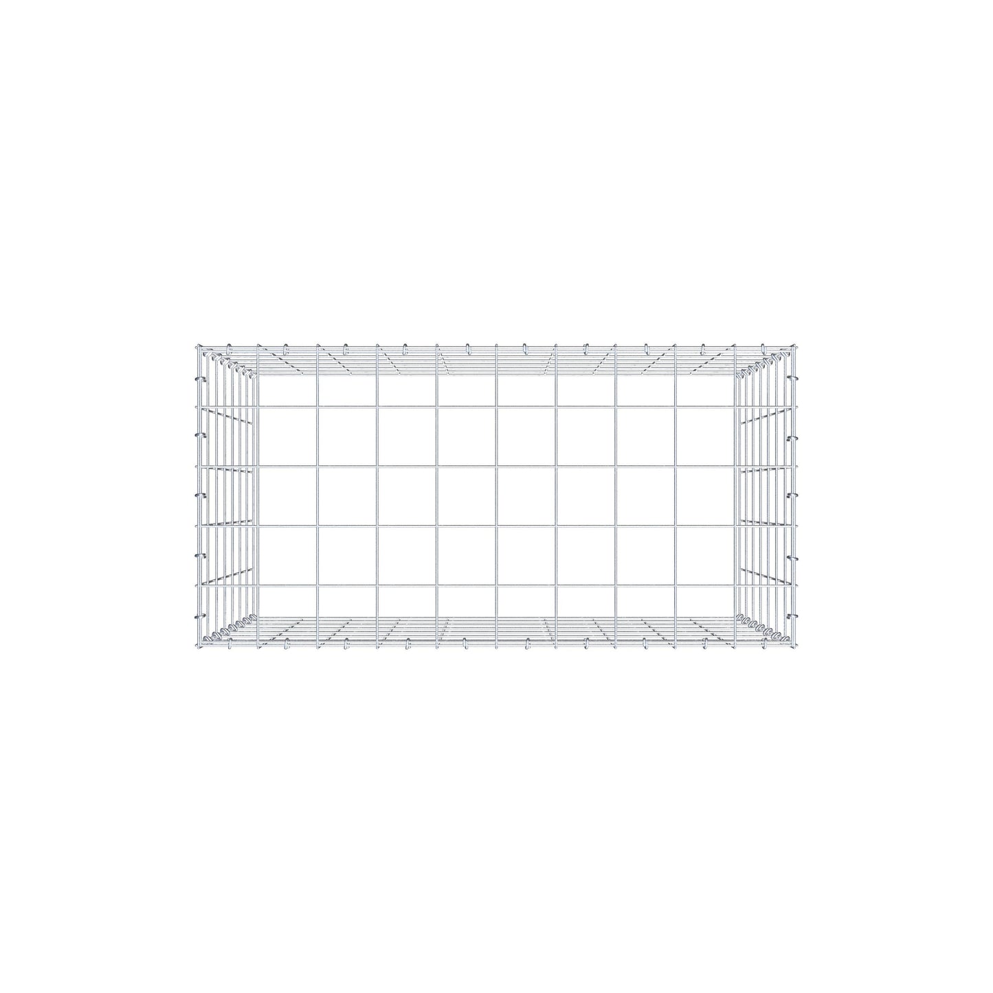 Gabião Tipo 3 100 cm x 70 cm x 50 cm (C x A x P), malhagem 10 cm x 10 cm, anel C
