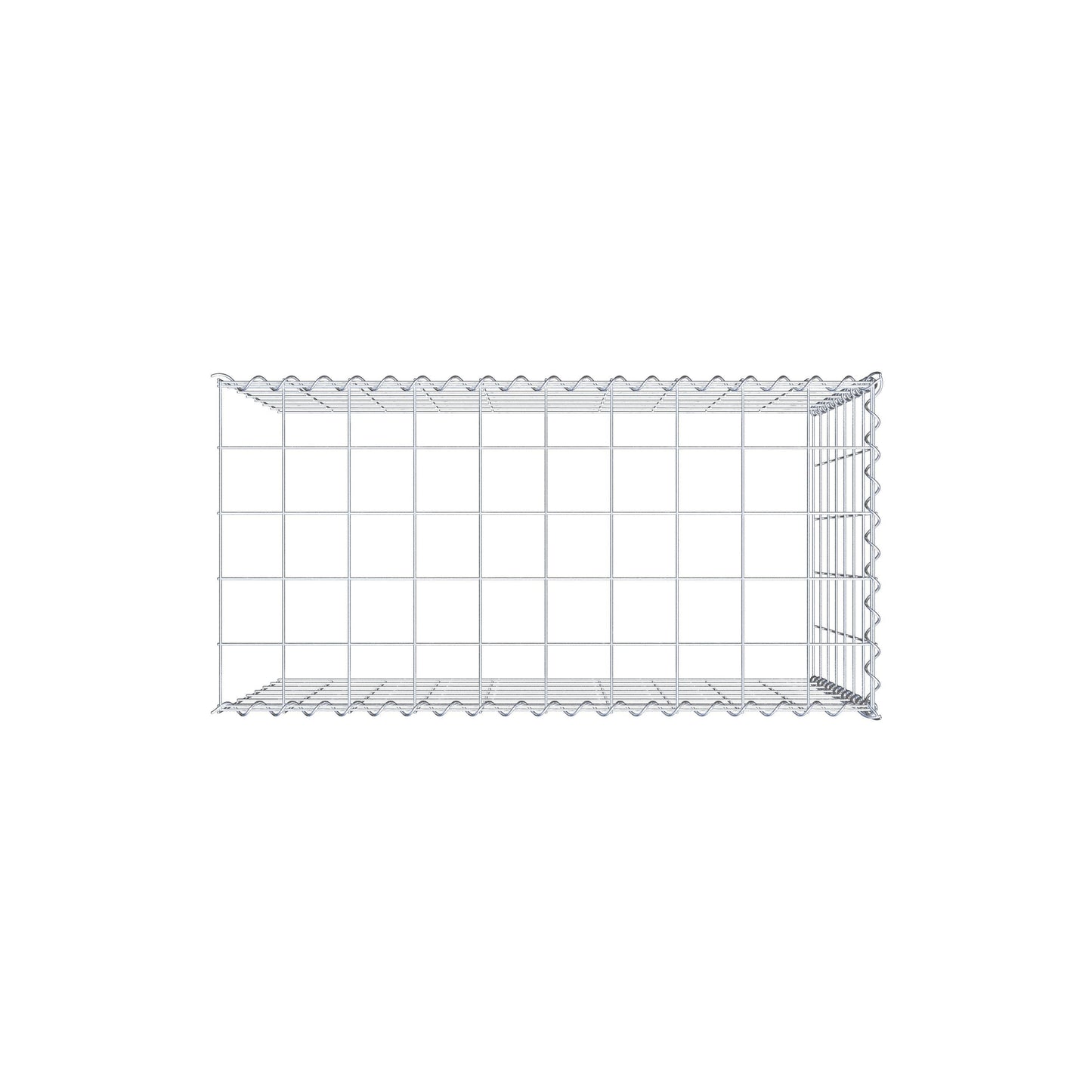 Gabião tipo 4 100 cm x 70 cm x 50 cm (C x A x P), malhagem 10 cm x 10 cm, espiral