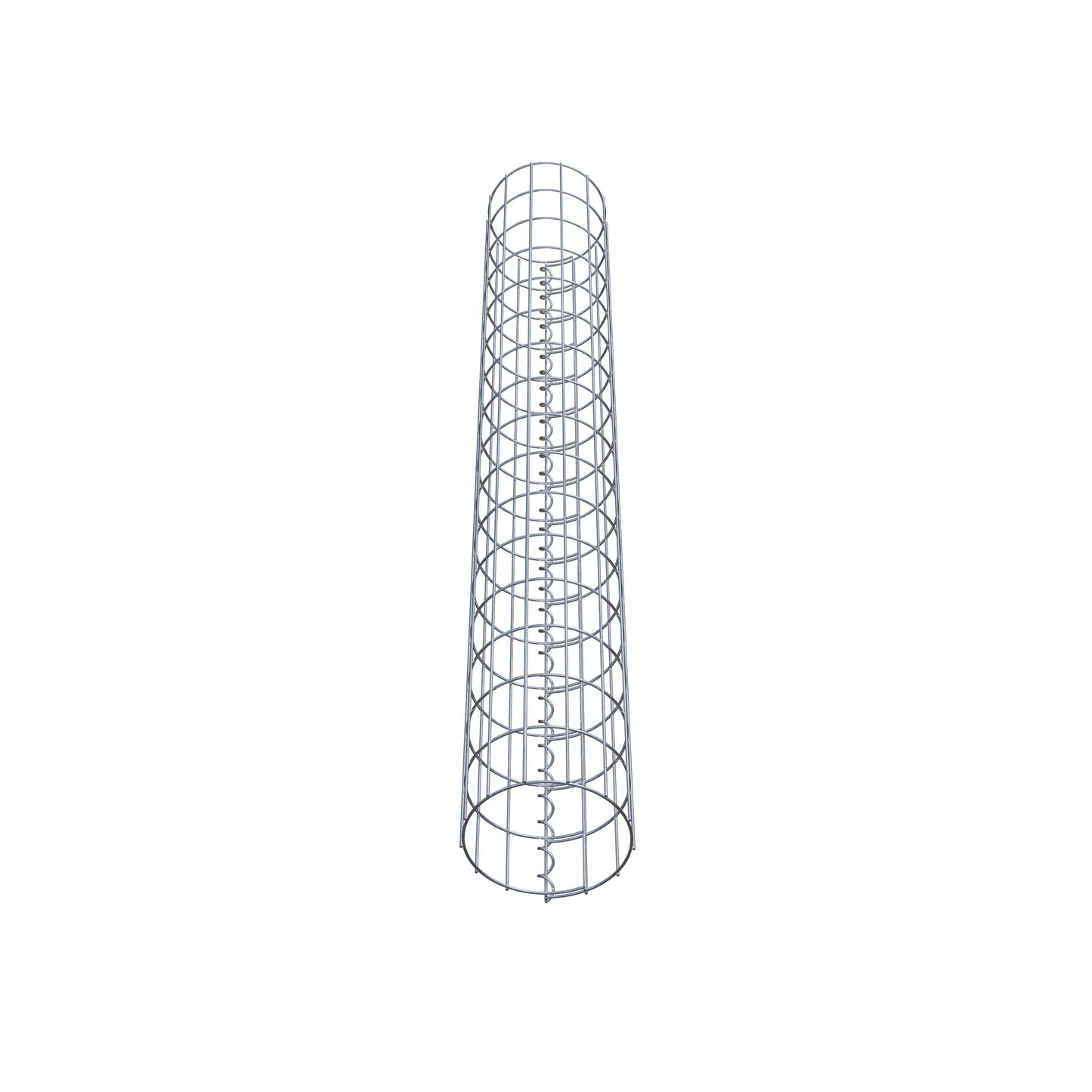 Colonna gabbionata rotonda 22 cm di diametro, 160 cm di altezza, maglia 5 cm x 10 cm