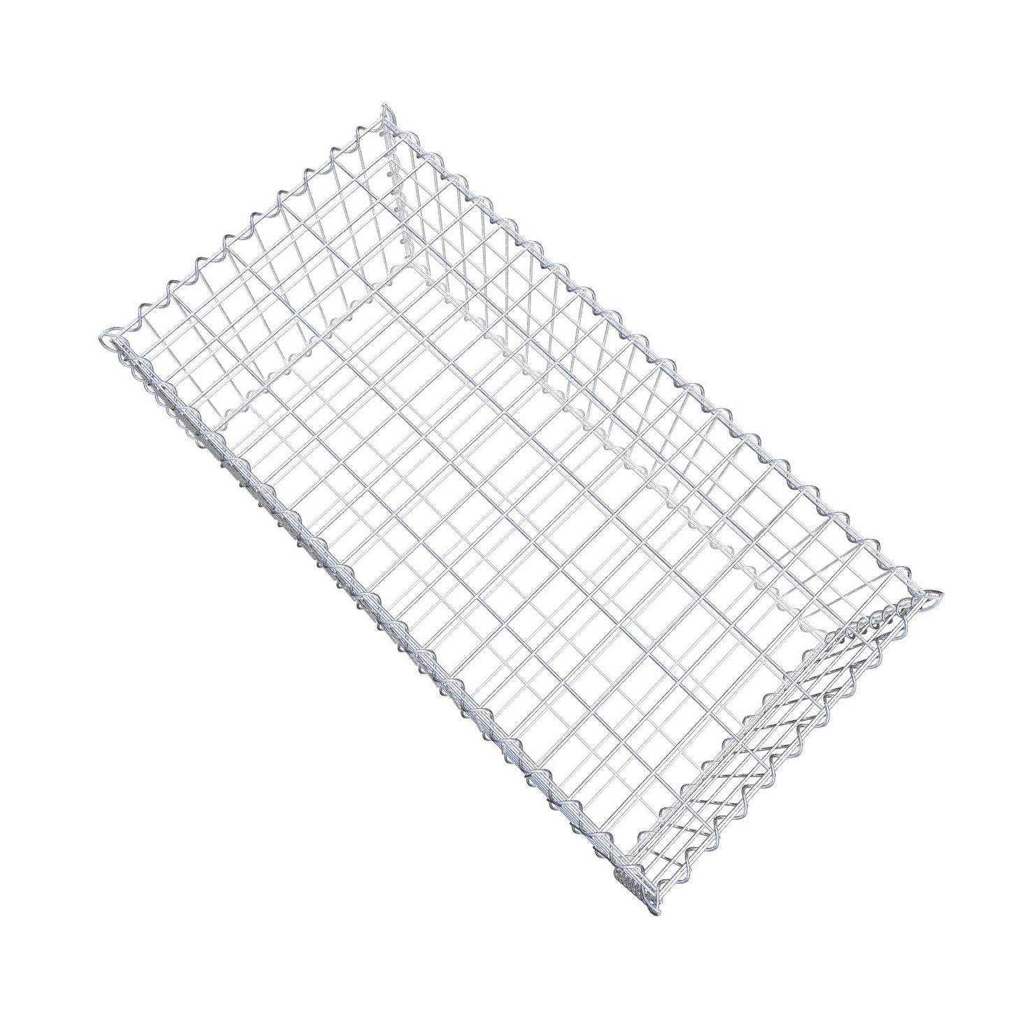 Gabião 100 cm x 40 cm x 50 cm (C x A x P), malhagem 5 cm x 10 cm, espiral