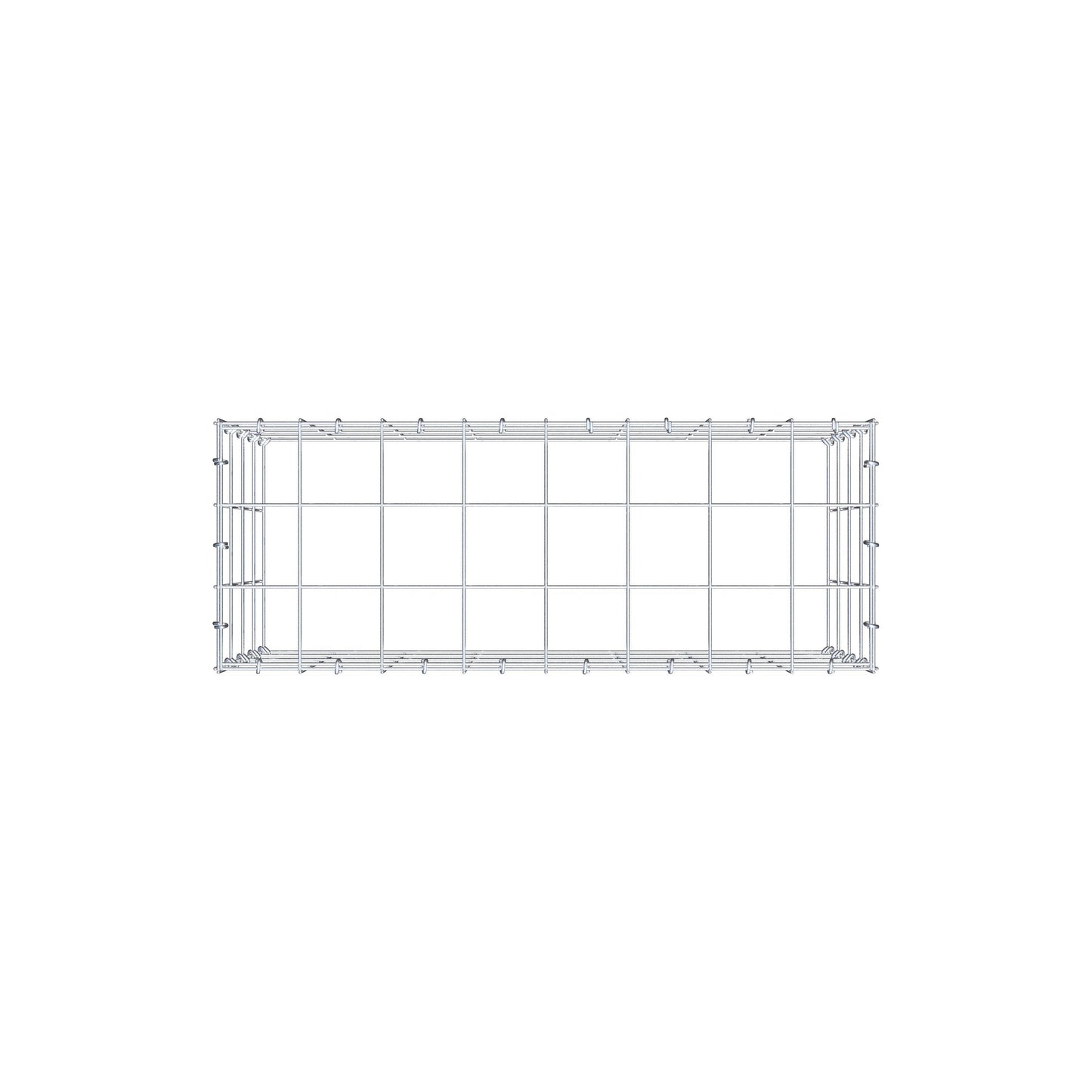 Gabião Tipo 3 80 cm x 40 cm x 30 cm (C x A x P), malhagem 10 cm x 10 cm, anel C