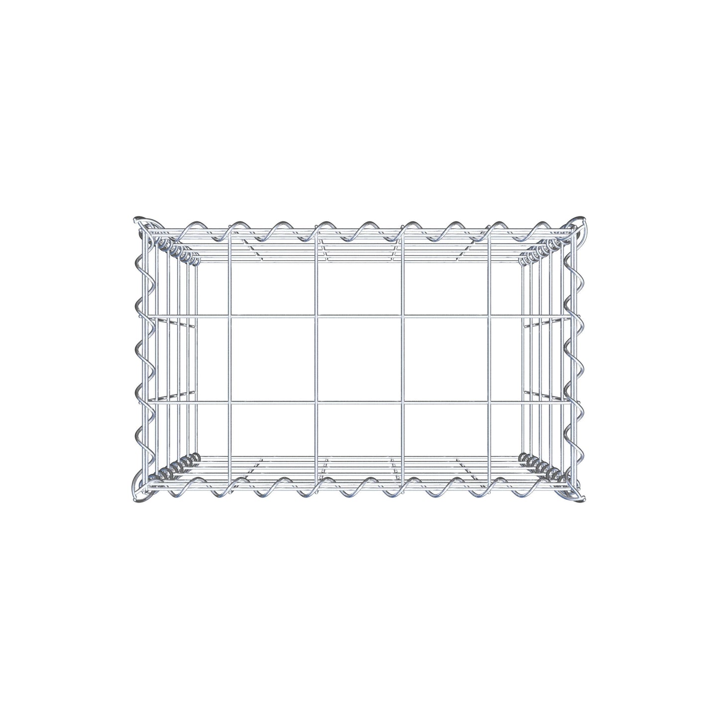 Gabião tipo 3 50 cm x 50 cm x 30 cm (C x A x P), malhagem 10 cm x 10 cm, espiral