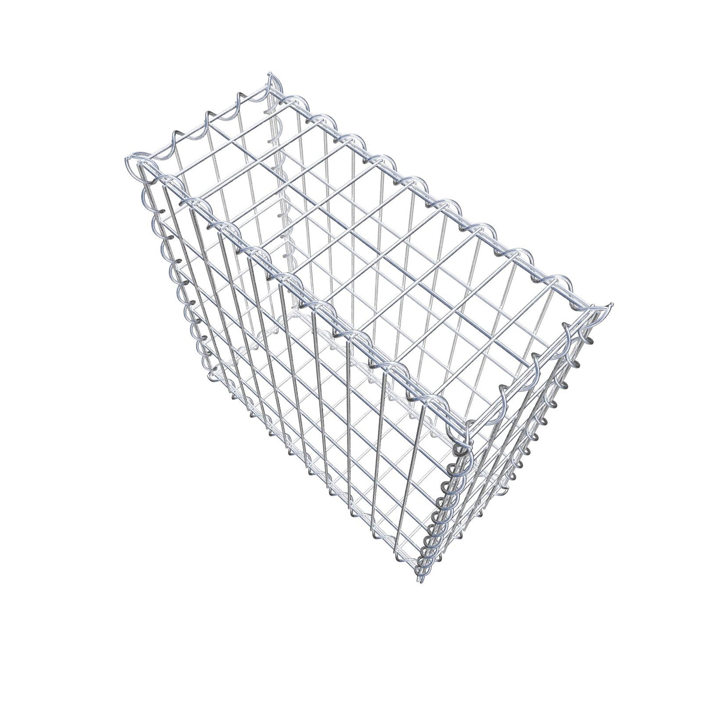Gabbione 50 cm x 50 cm x 20 cm (L x H x P), maglia 5 cm x 10 cm, spirale