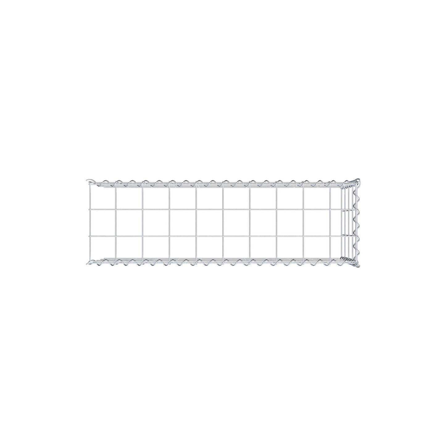 Påväxt gabion typ 4 100 cm x 40 cm x 30 cm (L x H x D), maskstorlek 10 cm x 10 cm, spiral