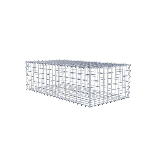 Gabião 100 cm x 30 cm x 50 cm (C x A x P), malhagem 5 cm x 5 cm, espiral