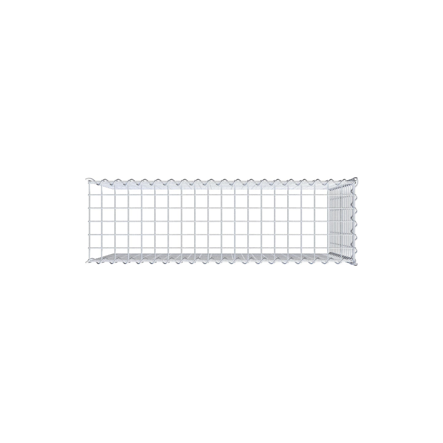 Gabbione aggiuntivo tipo 4 100 cm x 70 cm x 30 cm (L x H x P), dimensione maglia 5 cm x 5 cm, a spirale