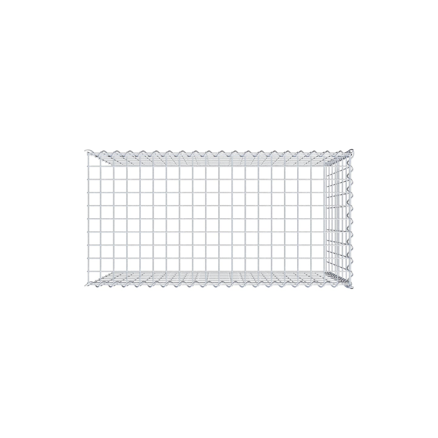 Anbaugabione Typ 4 100 cm x 70 cm x 50 cm (L x H x T), Maschenweite 5 cm x 10 cm, Spirale