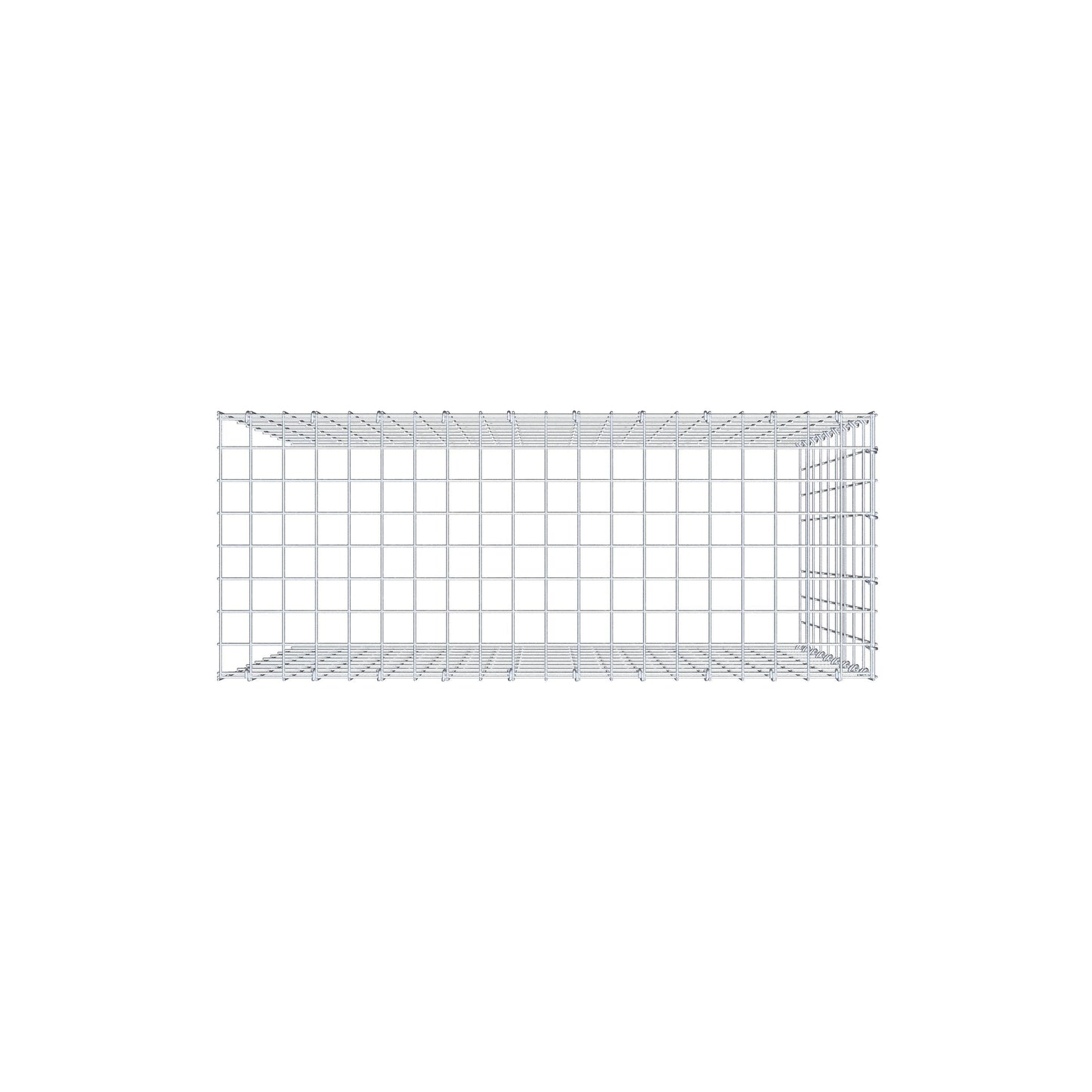 Gabião Tipo 4 100 cm x 90 cm x 40 cm (C x A x P), malhagem 5 cm x 10 cm, anel C