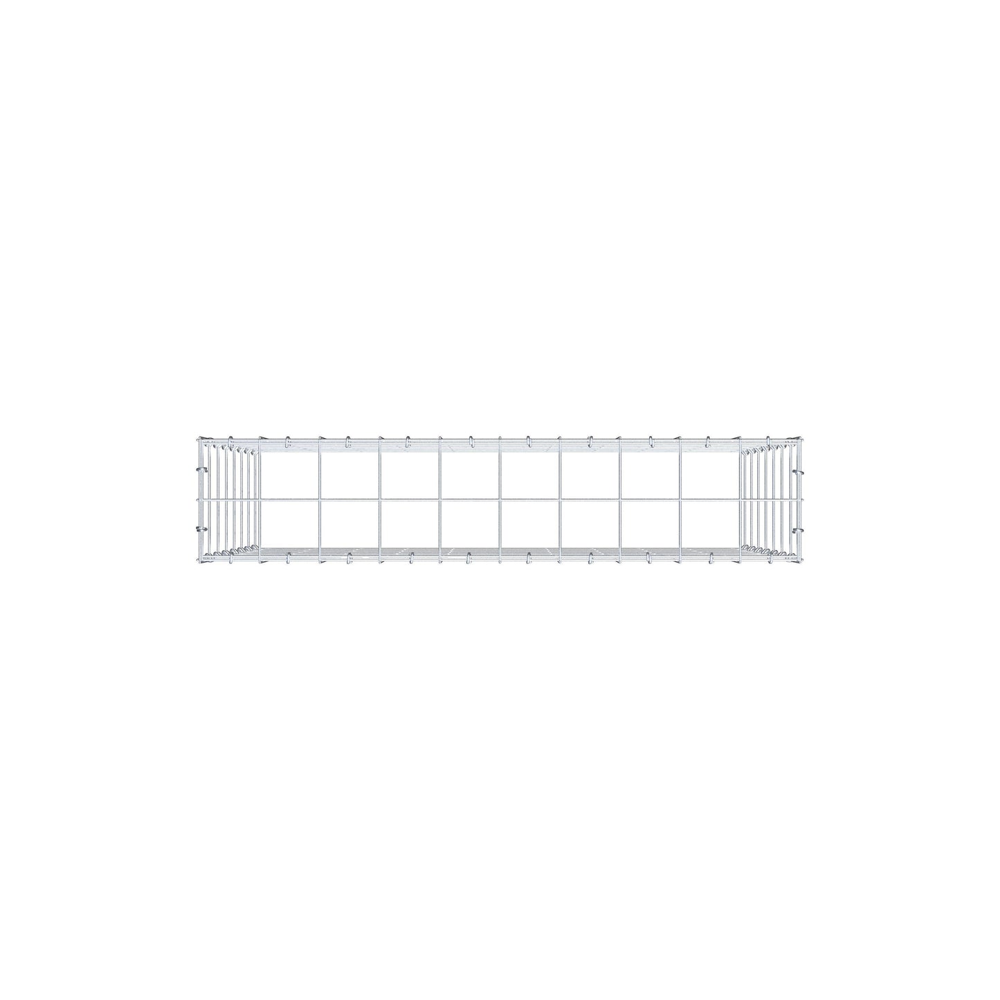 Monteret gabion type 3 100 cm x 70 cm x 20 cm (L x H x D), maskestørrelse 10 cm x 10 cm, C-ring