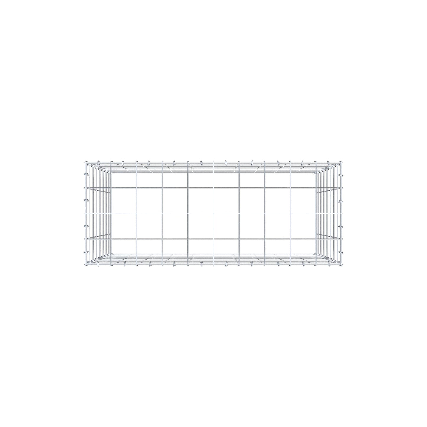 Gabbione aggiuntivo di tipo 3 100 cm x 80 cm x 40 cm (L x H x P), maglia 10 cm x 10 cm, anello a C