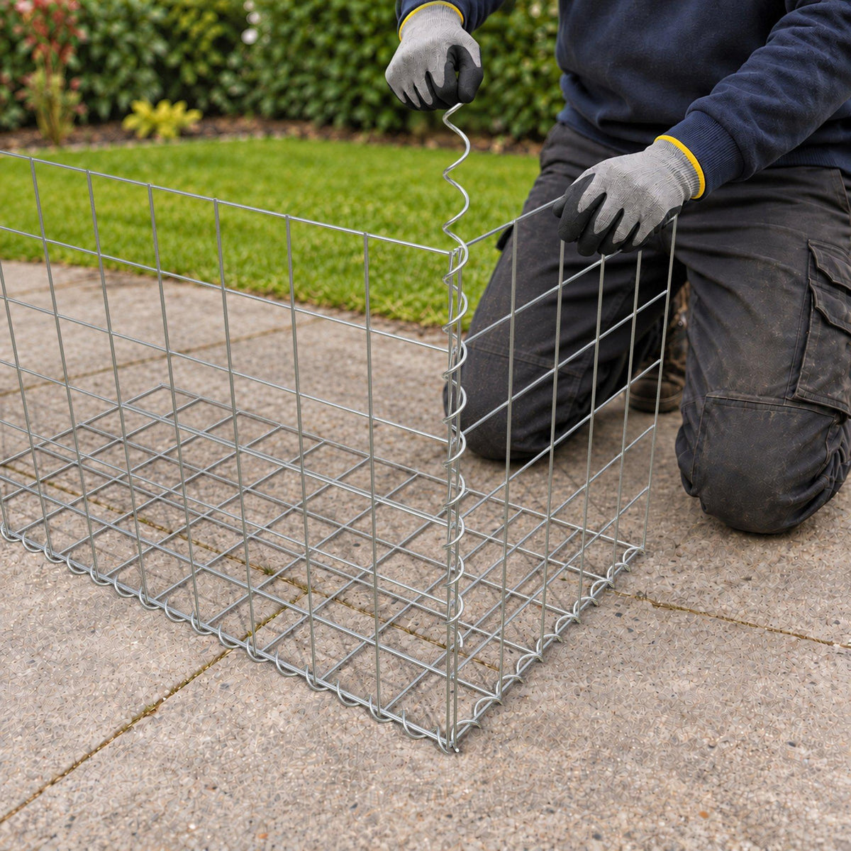 Gabion 100 cm x 60 cm x 50 cm (L x H x P), mailles 10 cm x 10 cm, spirale