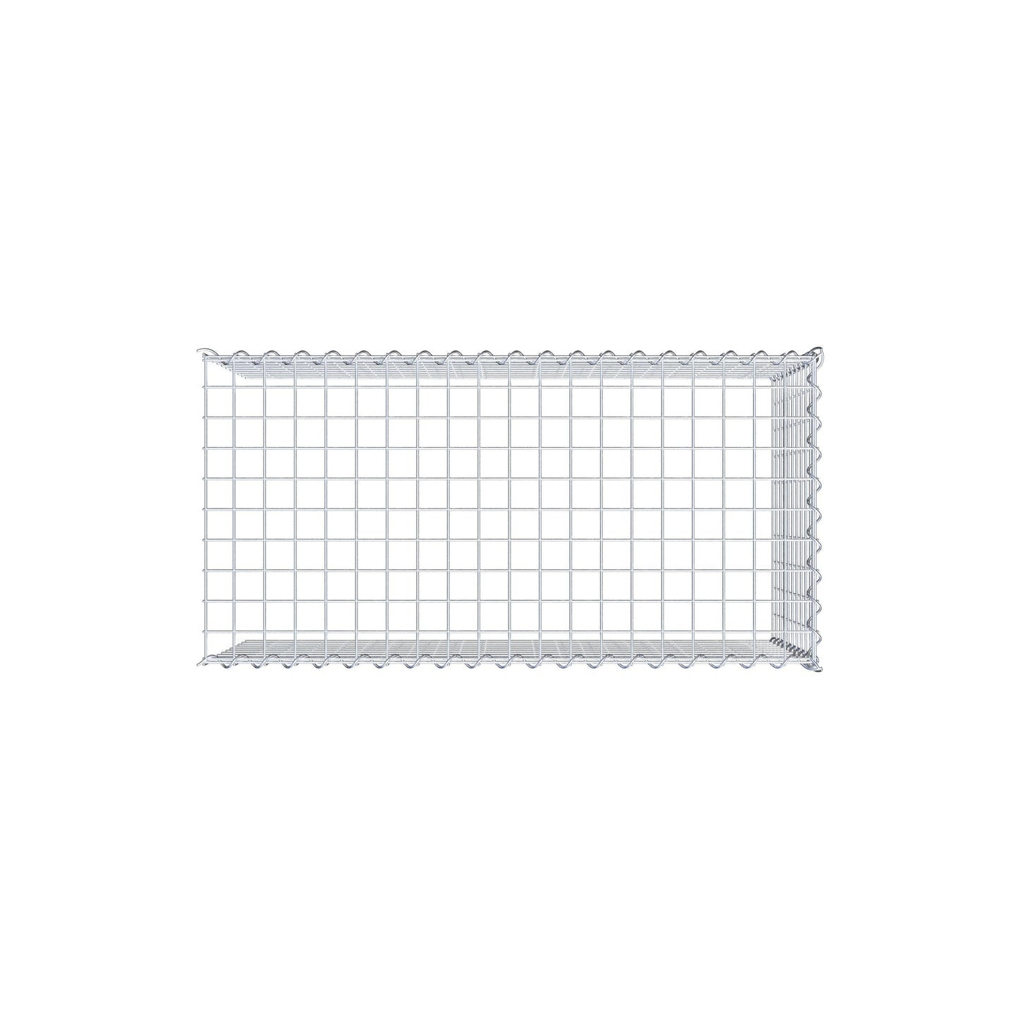 Gabião Tipo 4 100 cm x 50 cm x 50 cm (C x A x P), malhagem 5 cm x 5 cm, espiral