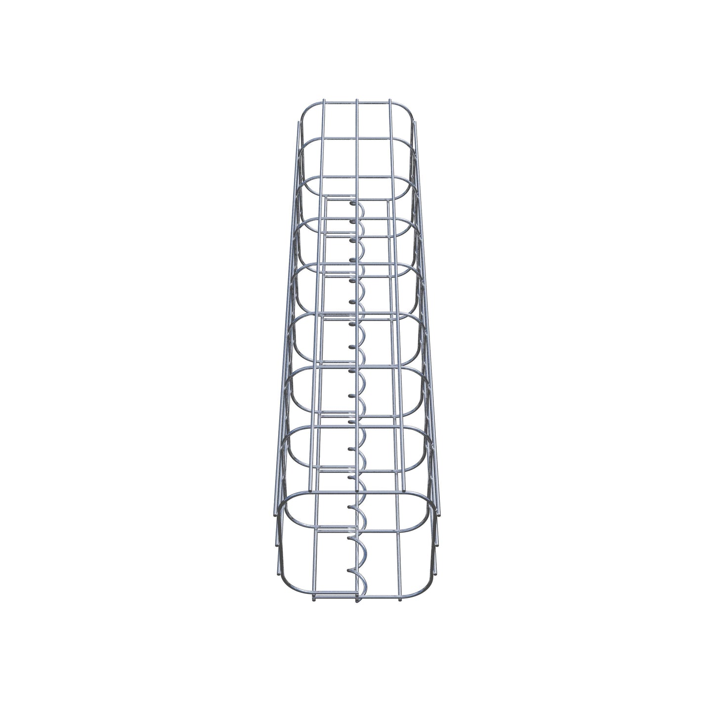 Coluna de gabião quadrada 17 cm x 17 cm, altura 80 cm, PM 5 cm x 10 cm