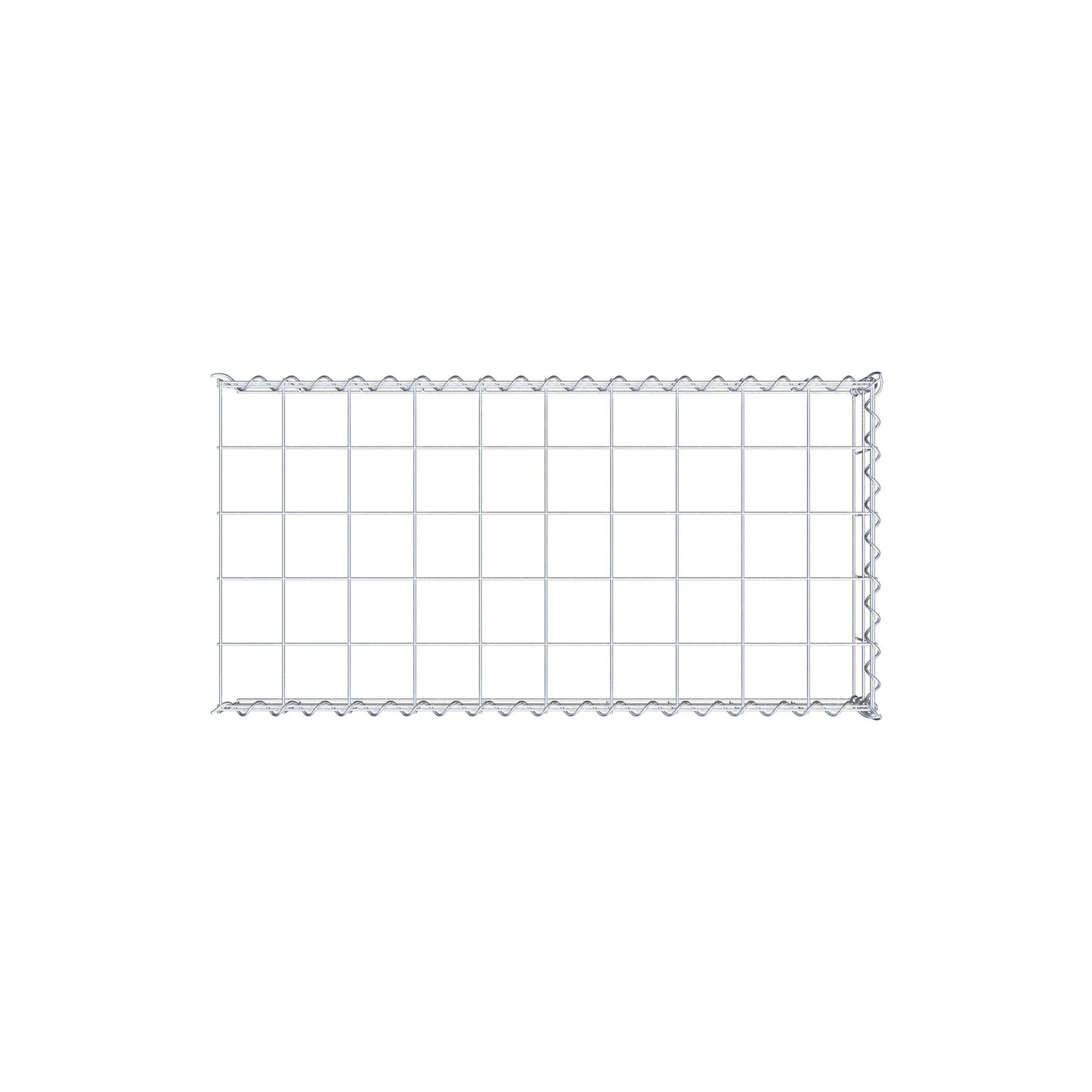 Gabion rapporté type 4 100 cm x 20 cm x 50 cm (L x H x P), mailles 10 cm x 10 cm, spirale