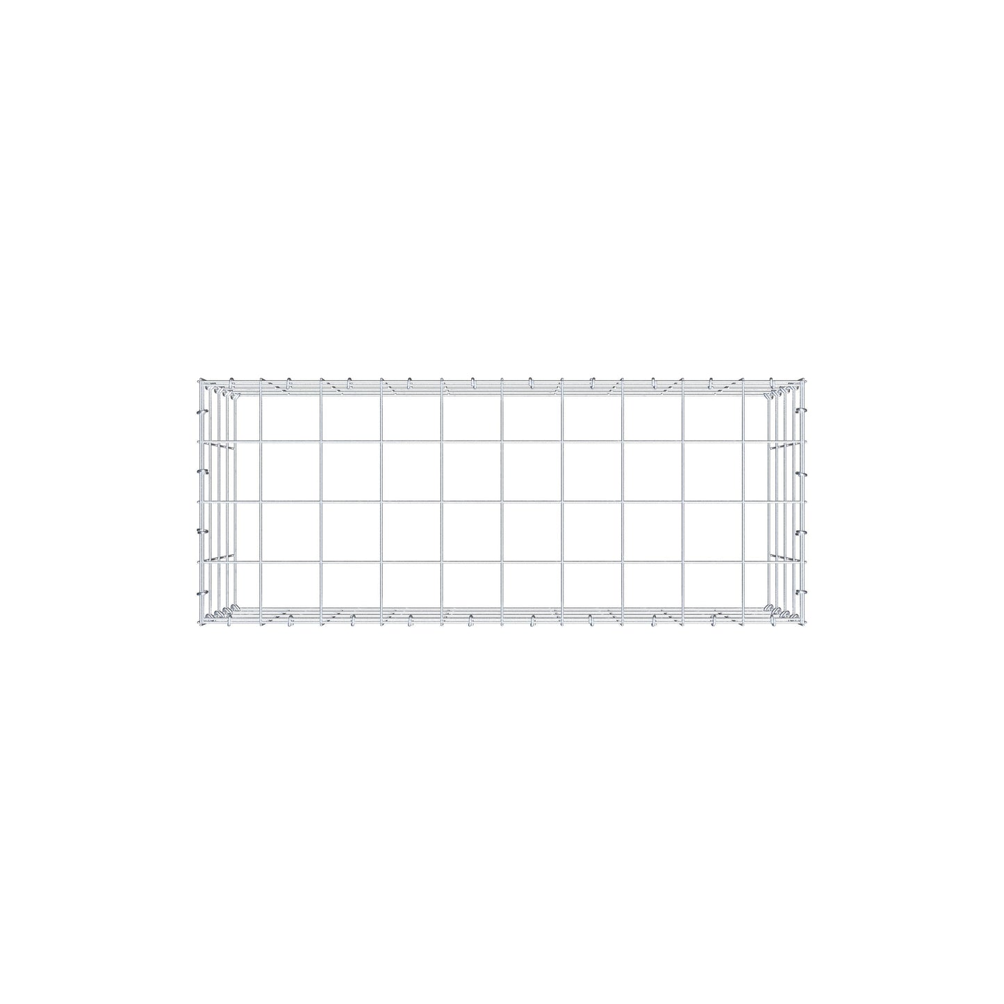 Mounted gabion type 3 100 cm x 40 cm x 40 cm (L x H x D), mesh size 10 cm x 10 cm, C-ring