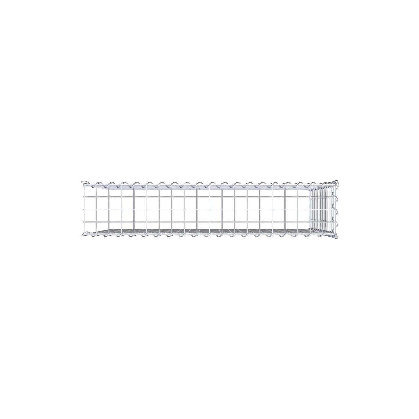 Gavión adulto tipo 4 100 cm x 80 cm x 20 cm (largo x alto x profundidad), tamaño de malla 5 cm x 5 cm, espiral