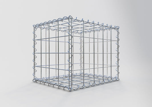 Gabião 50 cm x 40 cm x 40 cm (C x A x P), malhagem 10 cm x 10 cm, espiral