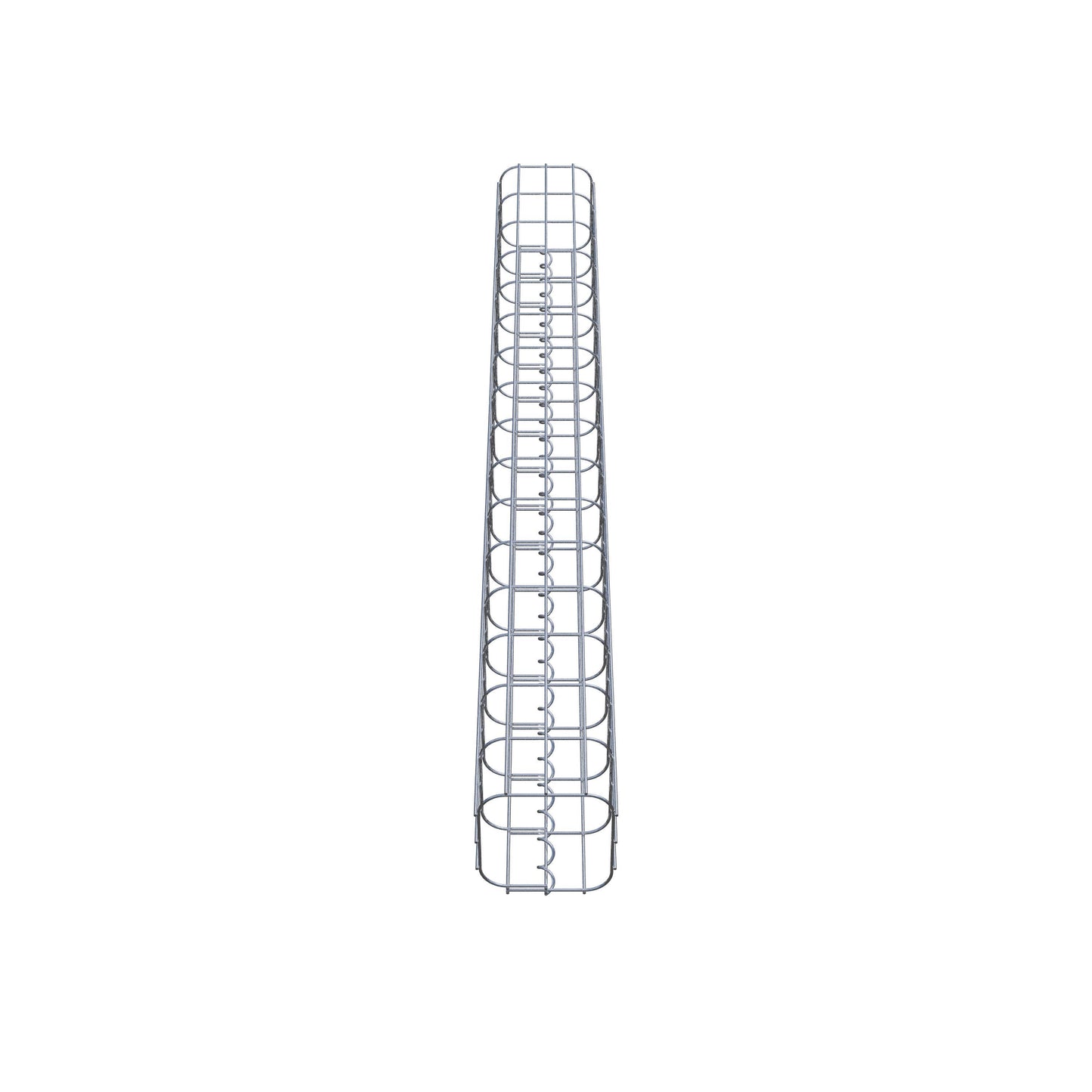 Coluna de gabião quadrada 17 cm x 17 cm, 160 cm de altura, PM 5 cm x 10 cm