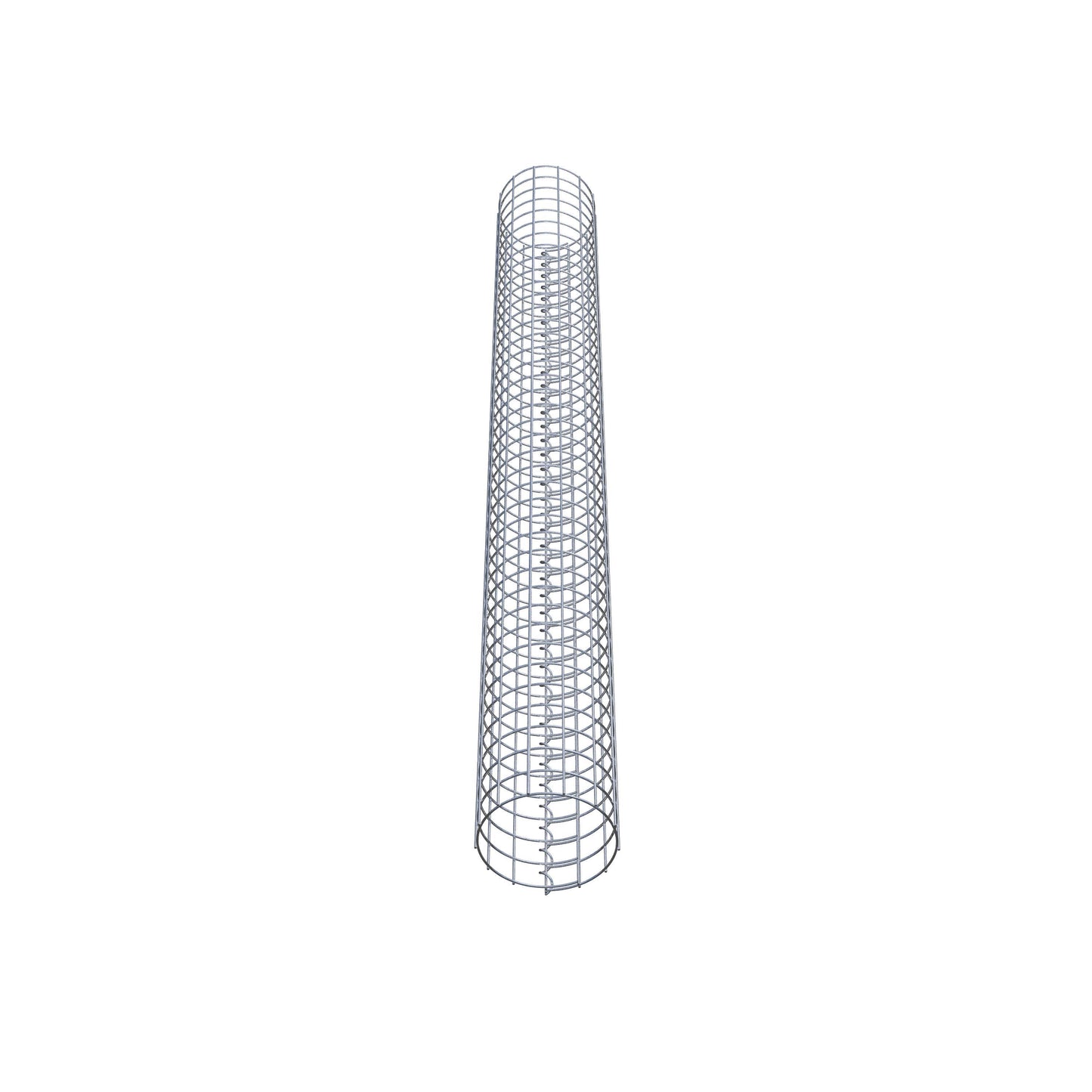 Colonna gabbionata rotonda 22 cm di diametro, 200 cm di altezza, maglia 5 cm x 5 cm