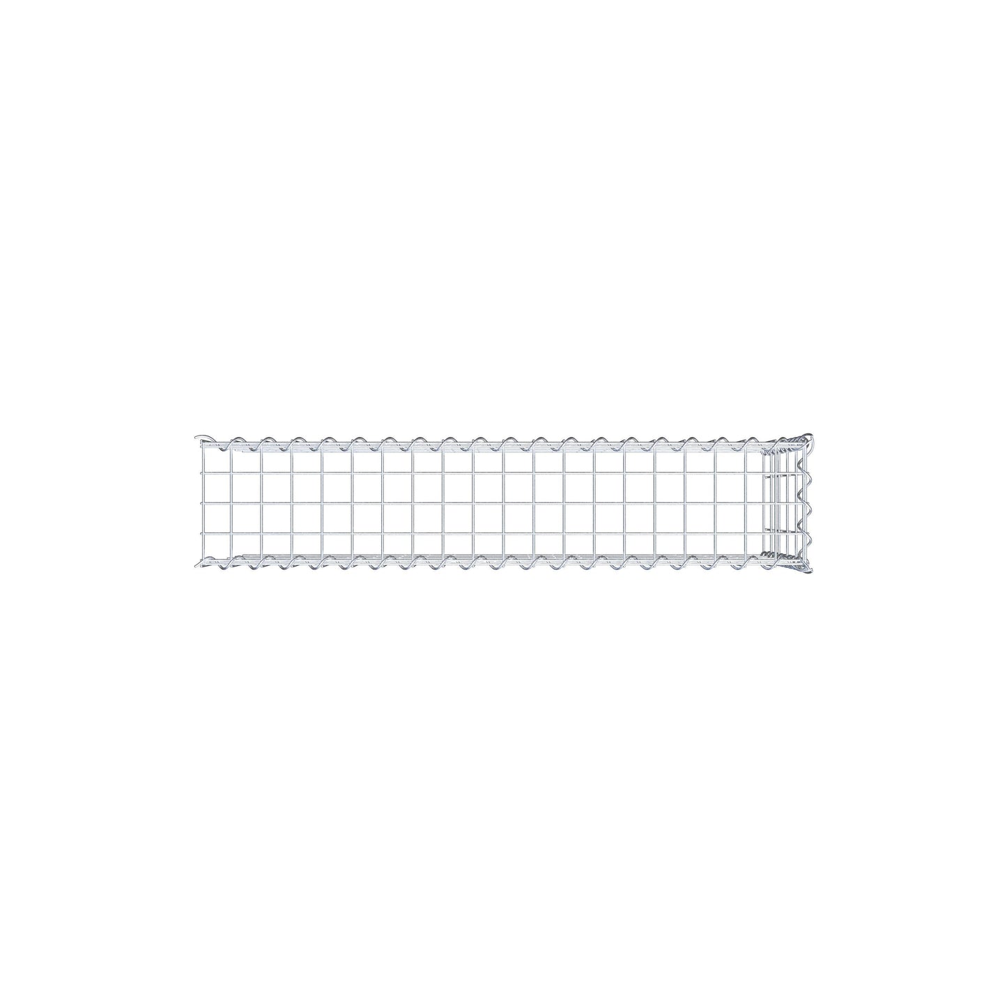 Gabião Tipo 4 100 cm x 50 cm x 20 cm (C x A x P), malhagem 5 cm x 10 cm, espiral