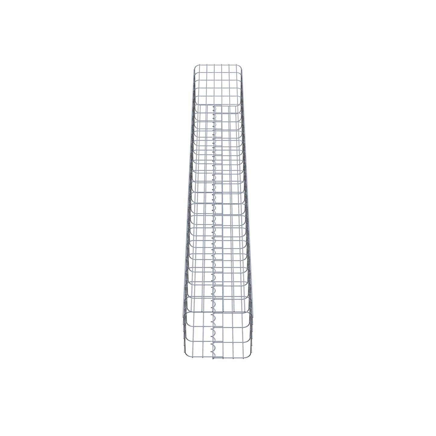 Columna de gaviones angular 32 cm x 32 cm, 230 cm de altura, MW 5 cm x 10 cm