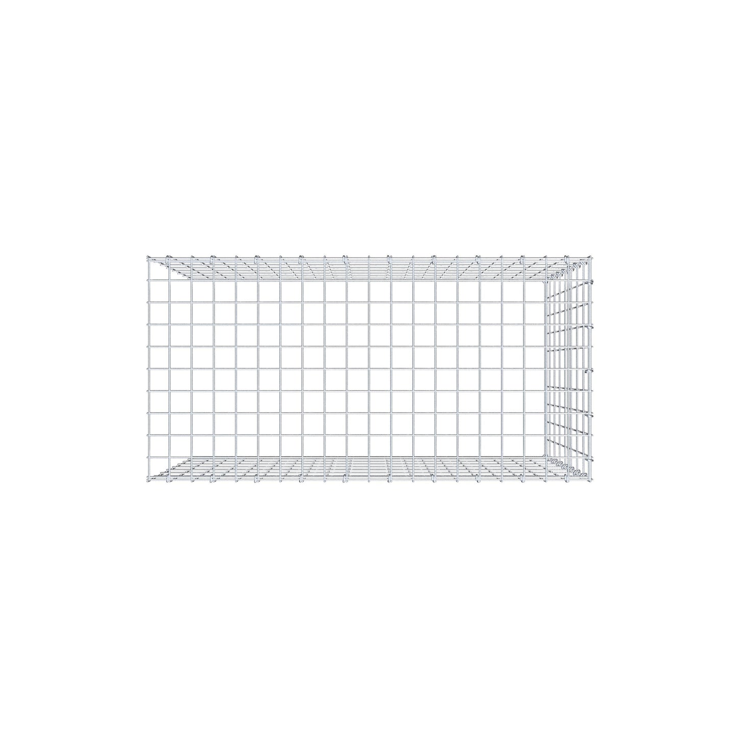 Gabião Tipo 4 100 cm x 80 cm x 50 cm (C x A x P), malhagem 5 cm x 10 cm, anel C