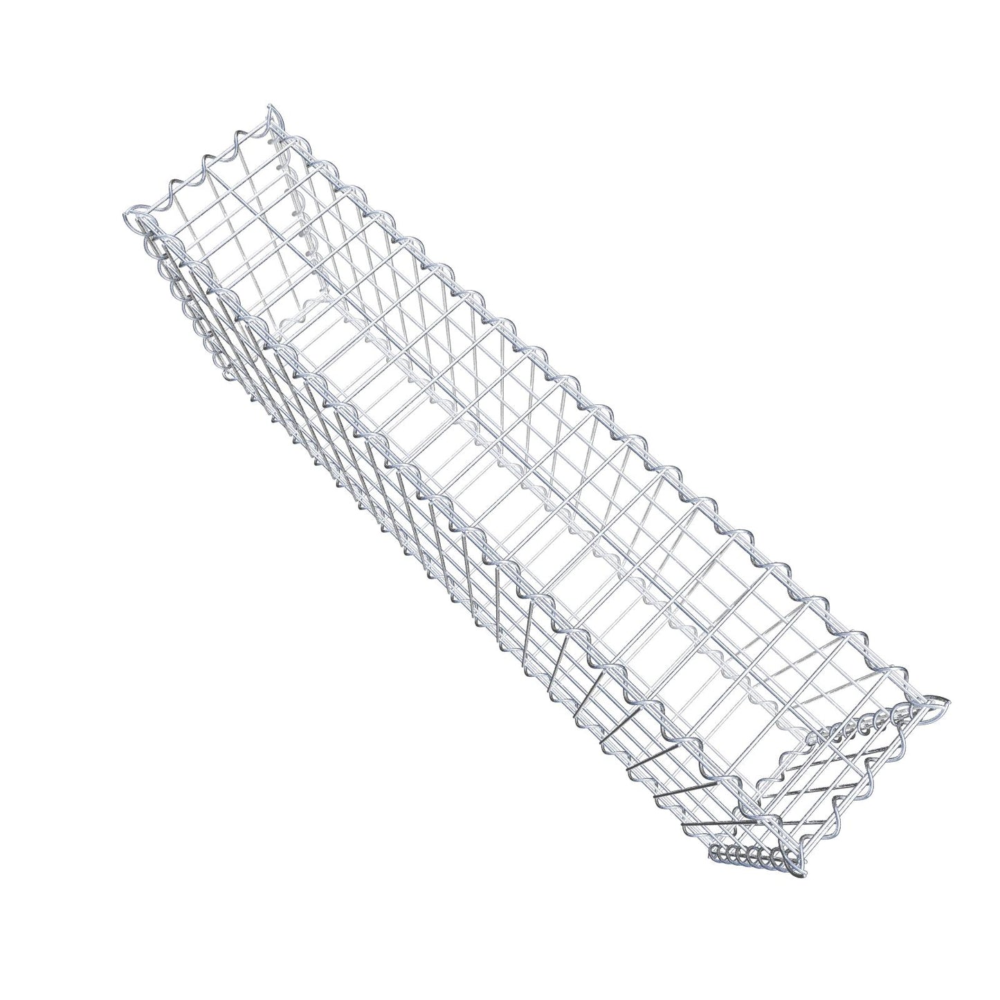 Gabbione 100 cm x 40 cm x 20 cm (L x H x P), maglia 5 cm x 10 cm, spirale