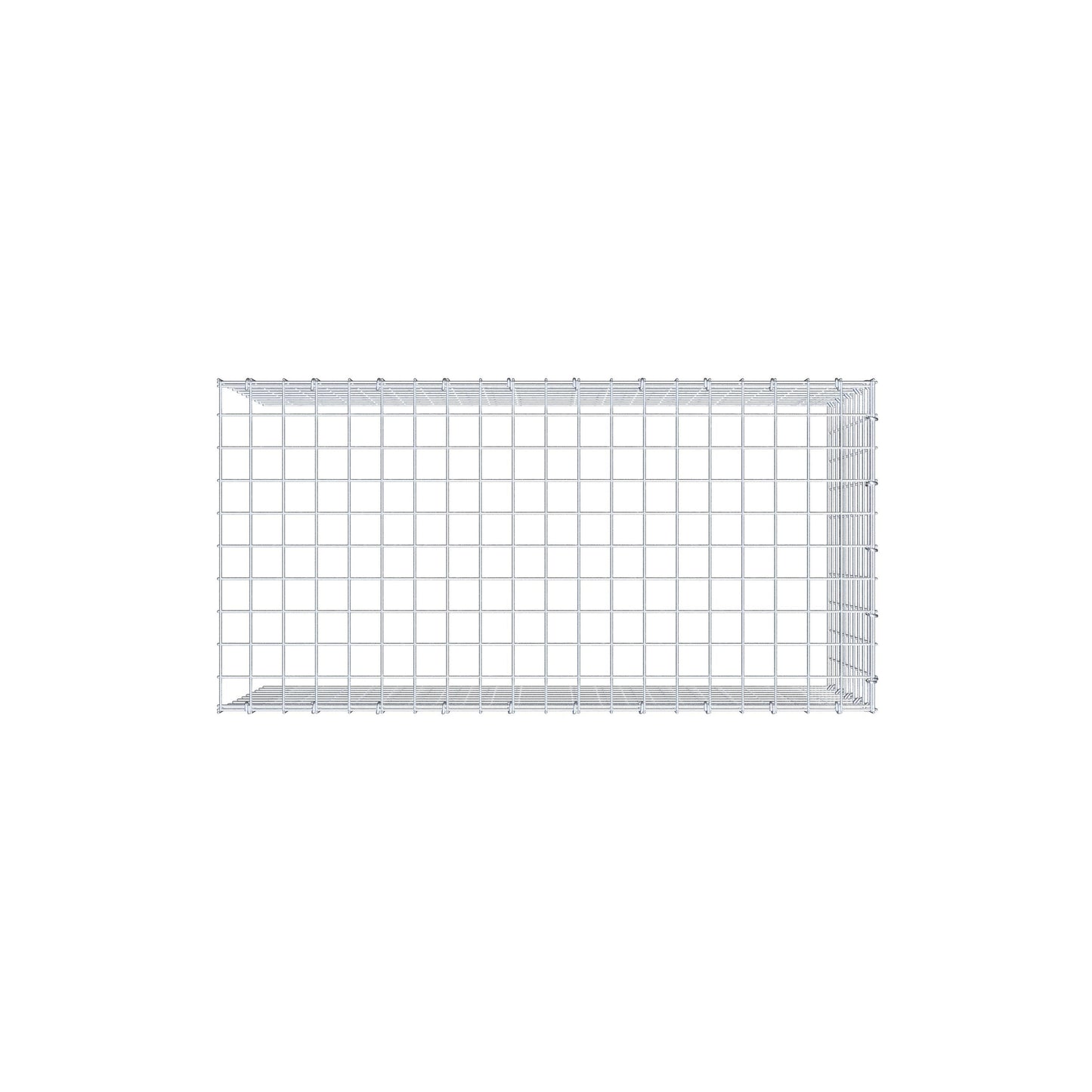 Gabbione aggiuntivo tipo 4 100 cm x 50 cm x 50 cm (L x H x P), maglia 5 cm x 5 cm, anello a C