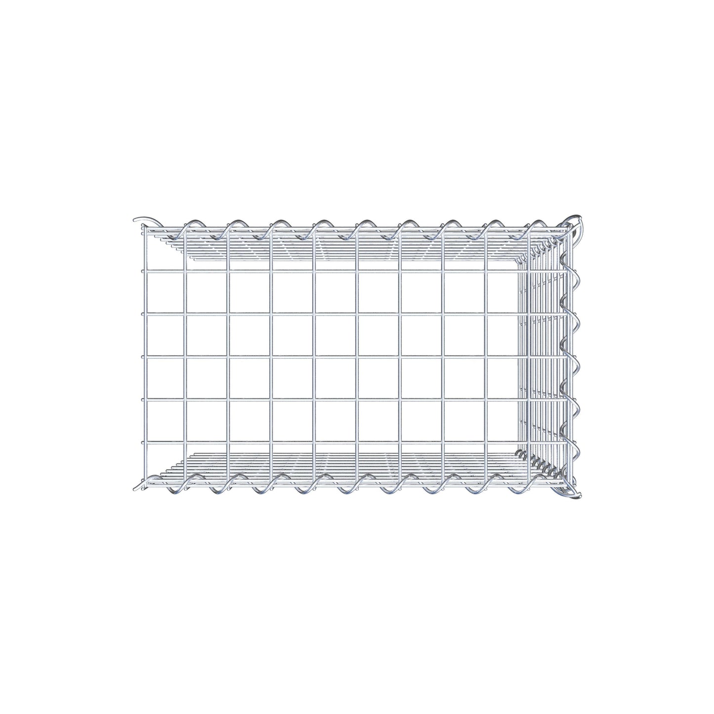 Gabião tipo 4 50 cm x 50 cm x 30 cm (C x A x P), malhagem 5 cm x 5 cm, espiral