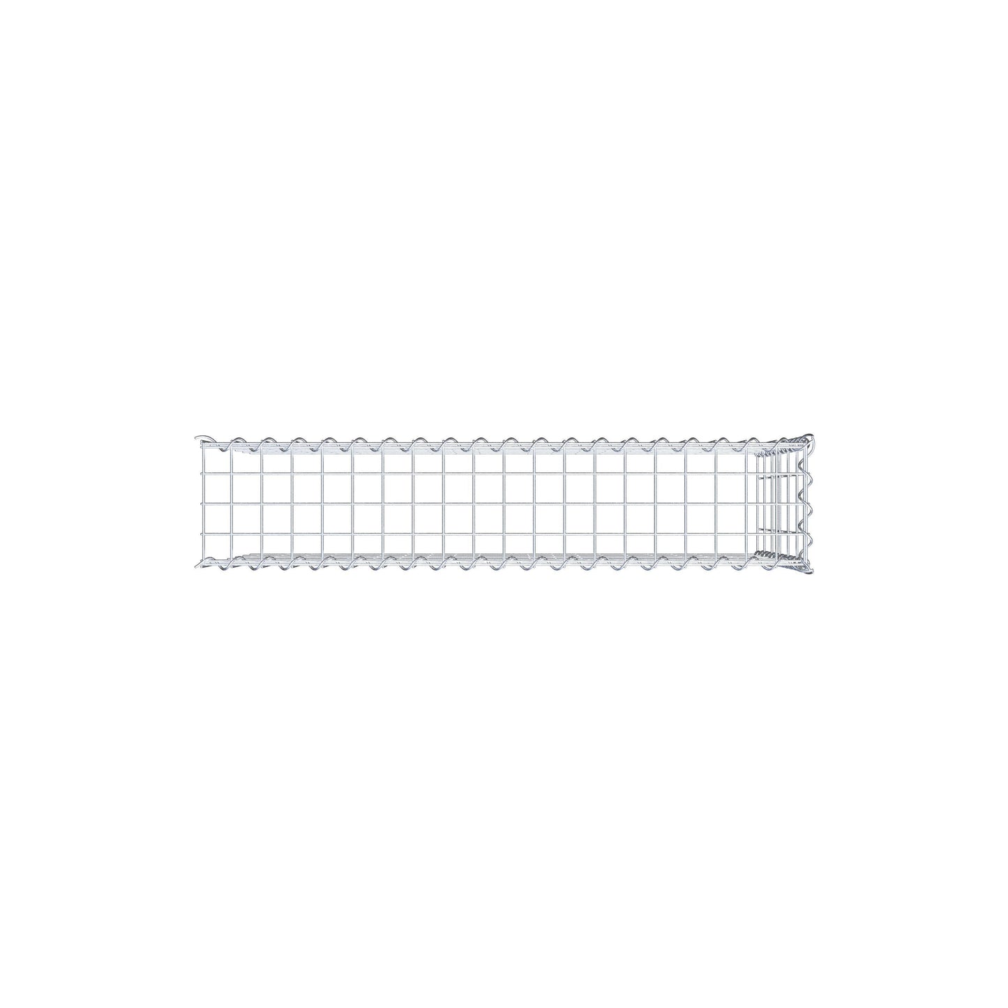 Gabião Tipo 4 100 cm x 60 cm x 20 cm (C x A x P), malhagem 5 cm x 10 cm, espiral