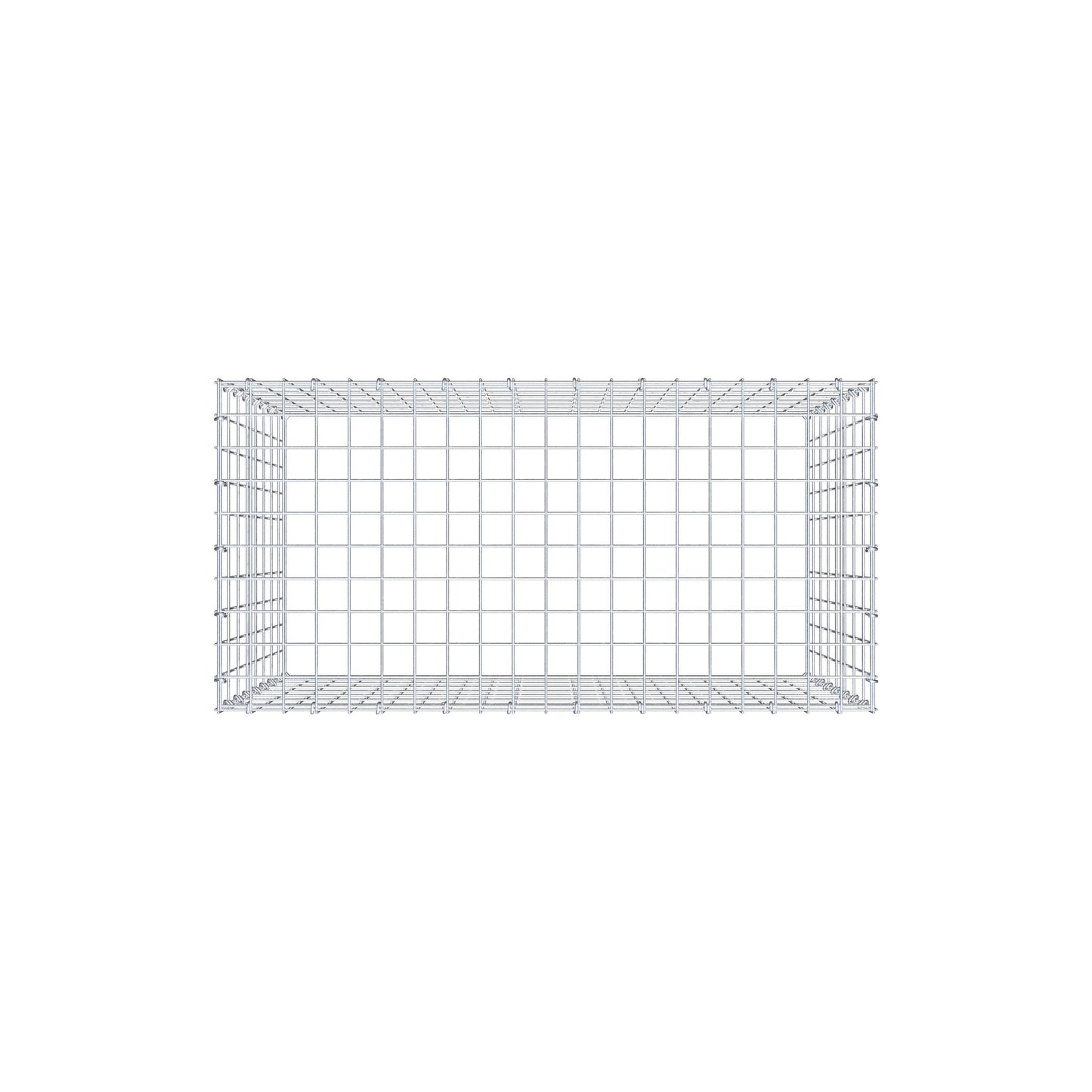 Gabbione aggiuntivo di tipo 3 100 cm x 80 cm x 50 cm (L x H x P), maglia 5 cm x 10 cm, anello a C