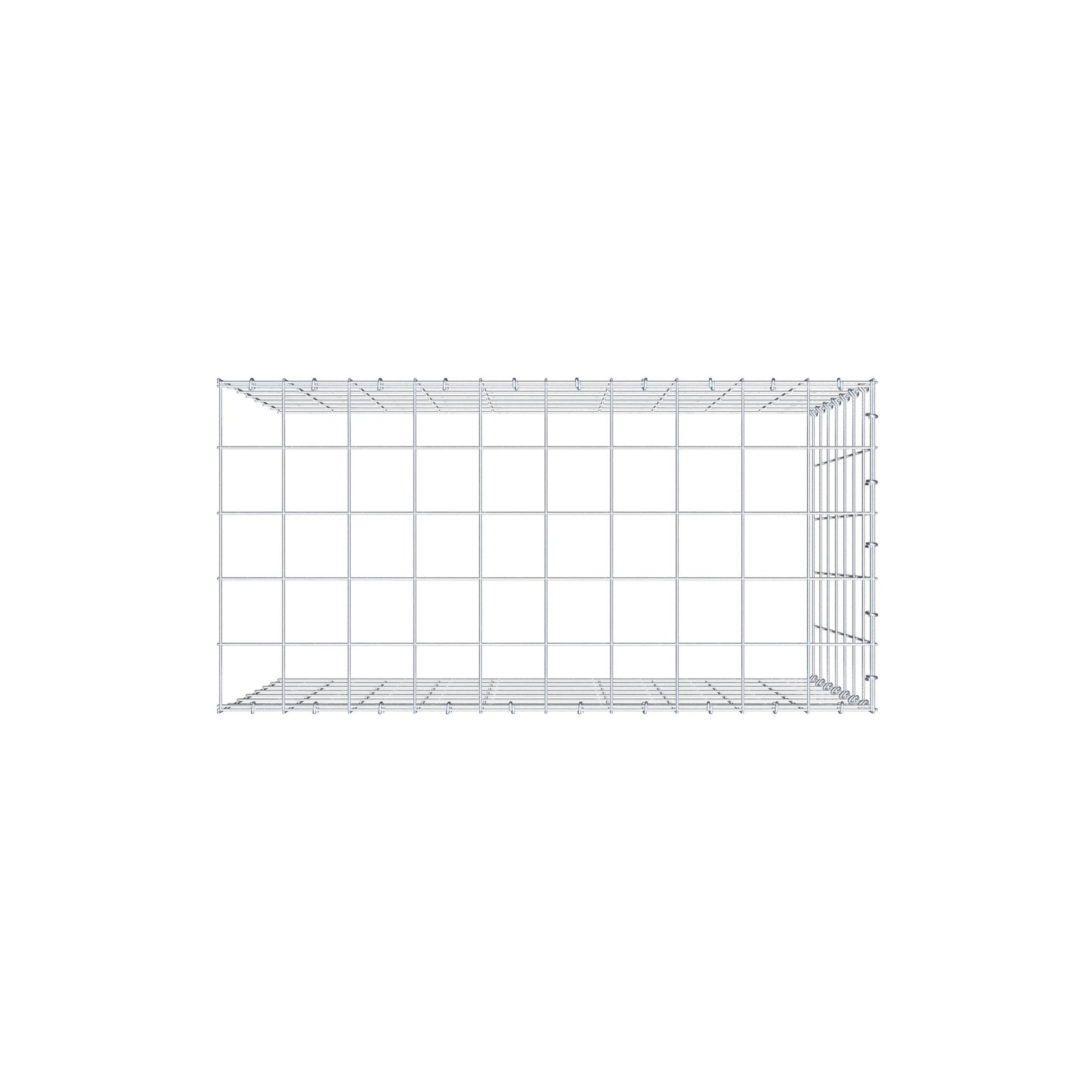 Gabião Tipo 4 100 cm x 70 cm x 50 cm (C x A x P), malhagem 10 cm x 10 cm, anel C